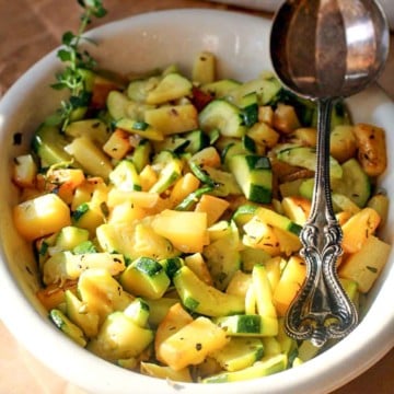 Sauteed Zucchini and Potato Skillet Side Dish.