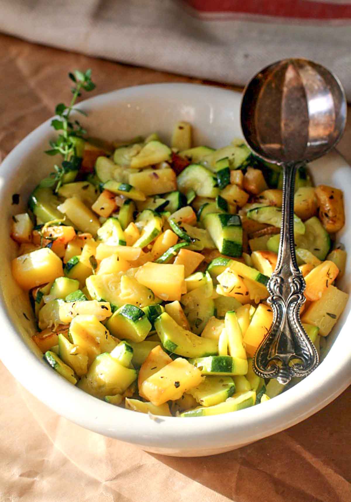 Sauteed Zucchini and Potato Skillet Side Dish.