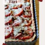 Tomato tart made with gruyere