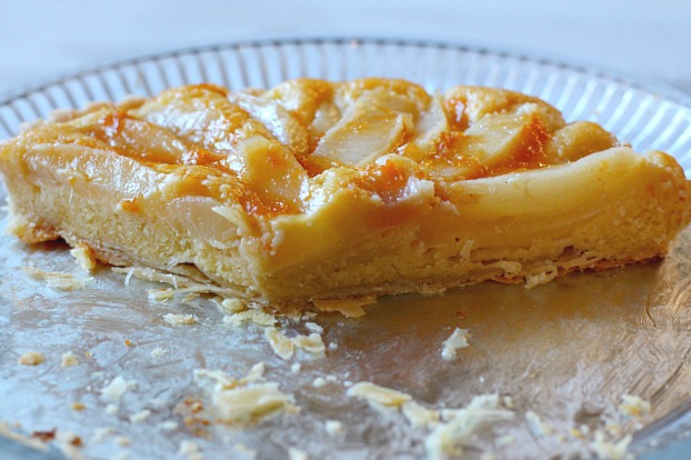 French pear tart with Apricot Run Glaze