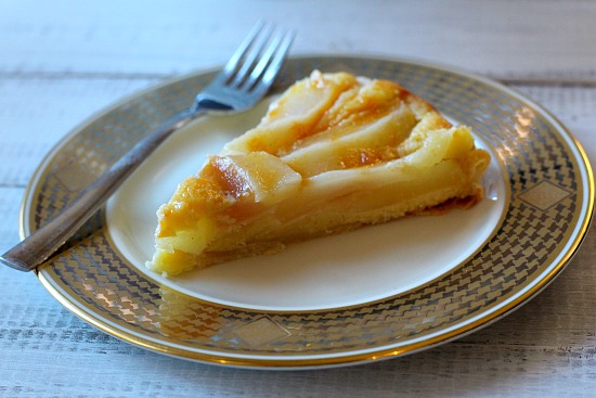French Pear Tart with Apricot Rum Glaze