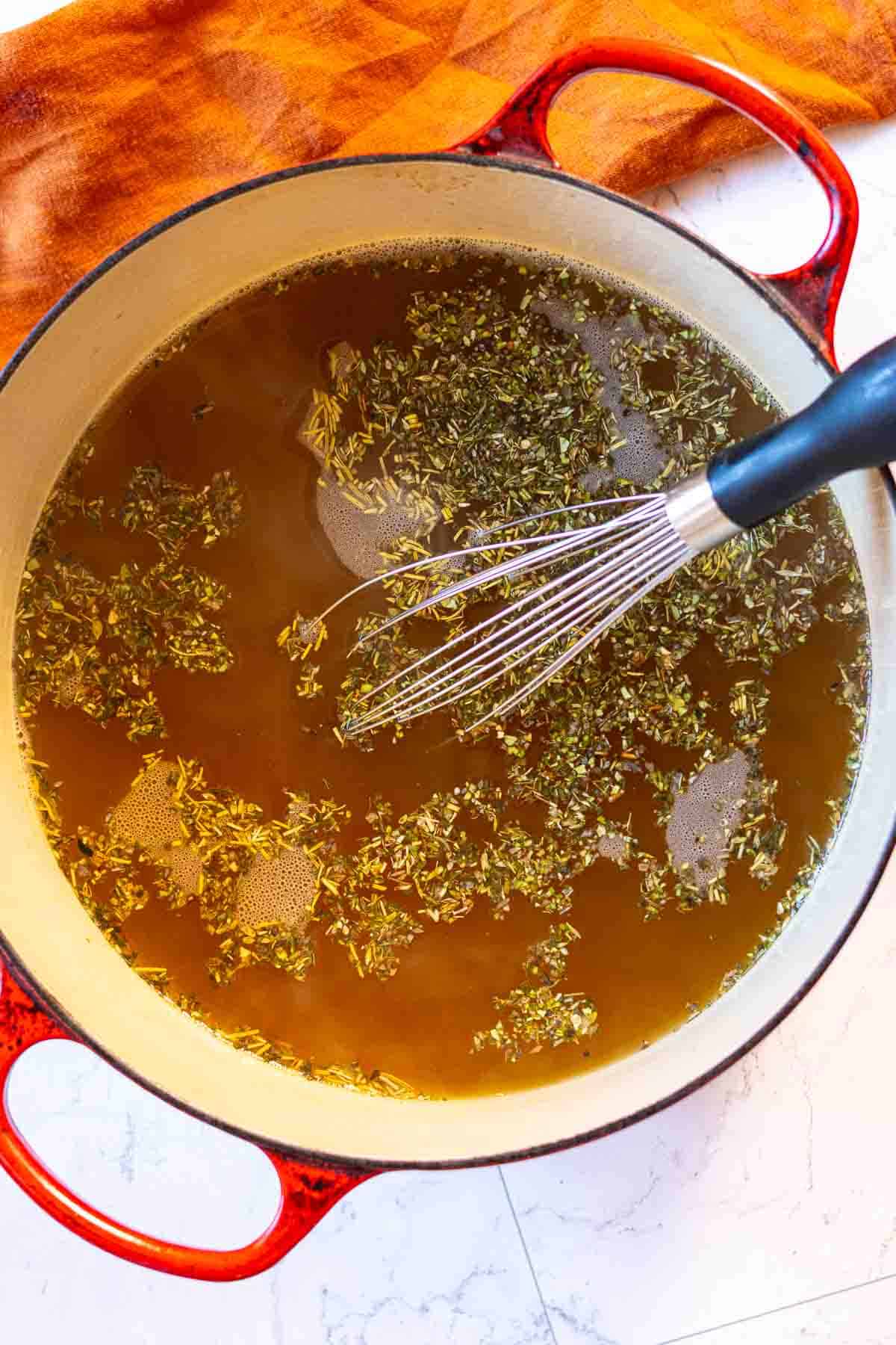 How to make butternut squash chicken soup, step 1.
