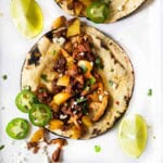 Chorizo Tacos with potatoes and Mushrooms.