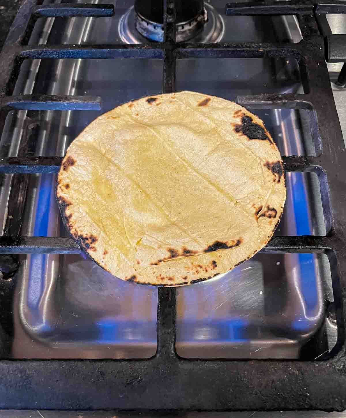 How to toast and soften corn tortilla shells.