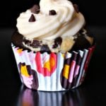 Cream cheese filled black bottom chocolate cupcakes
