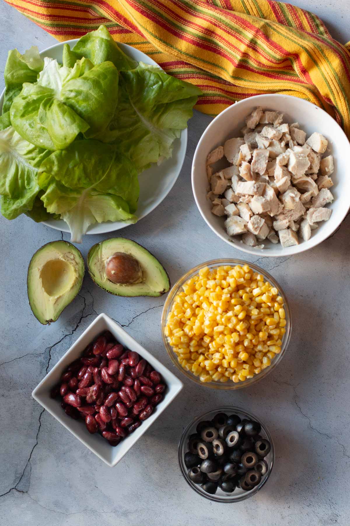 Ingredients to make Mexican Chicken Salad