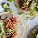 Saucy Chicken Shredded Soft Tacos