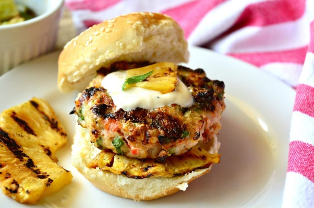 Asian shrimp burgers.