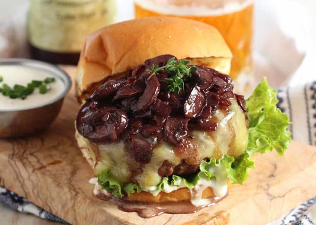 Beef bourguinon burger.