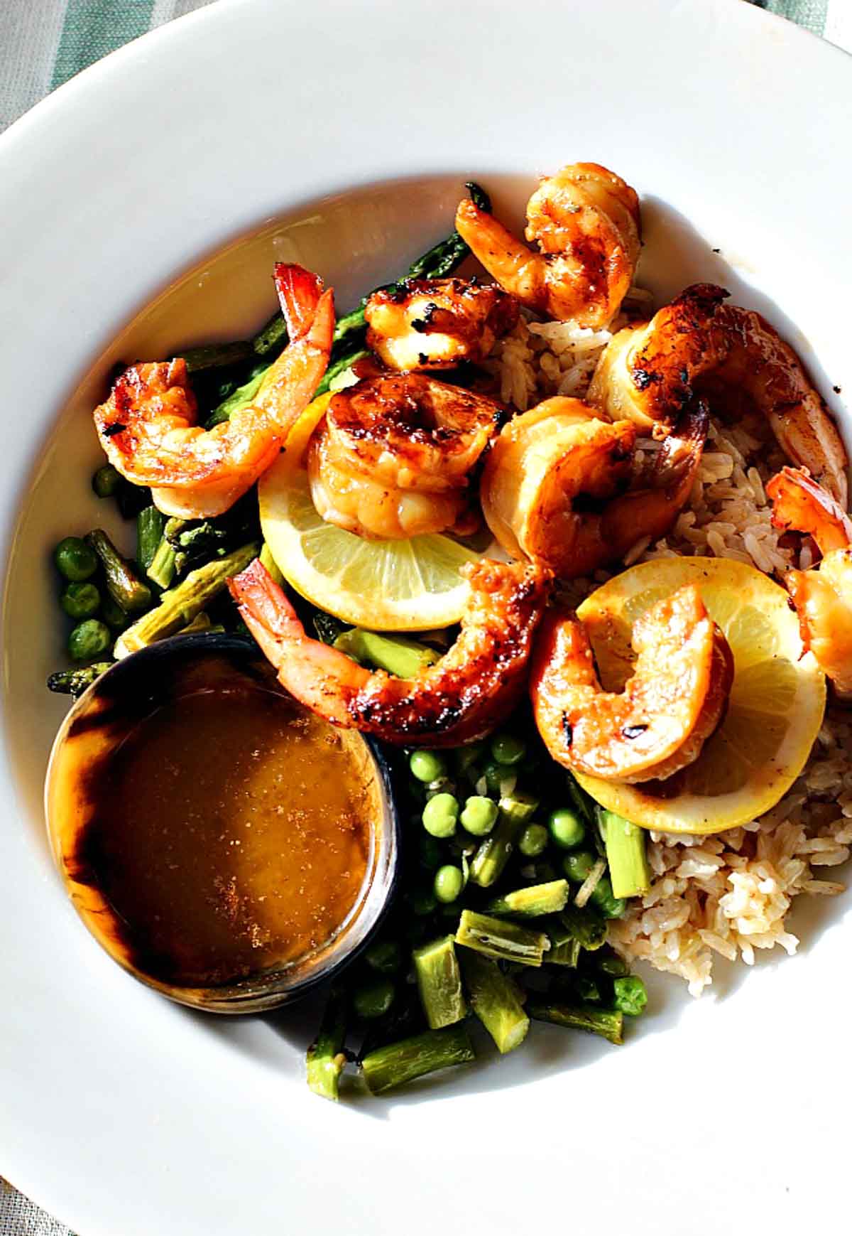 Best grilled shrimp recipe served with dipping sauce.