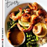 Best grilled shrimp served in a bowl with dipping sauce