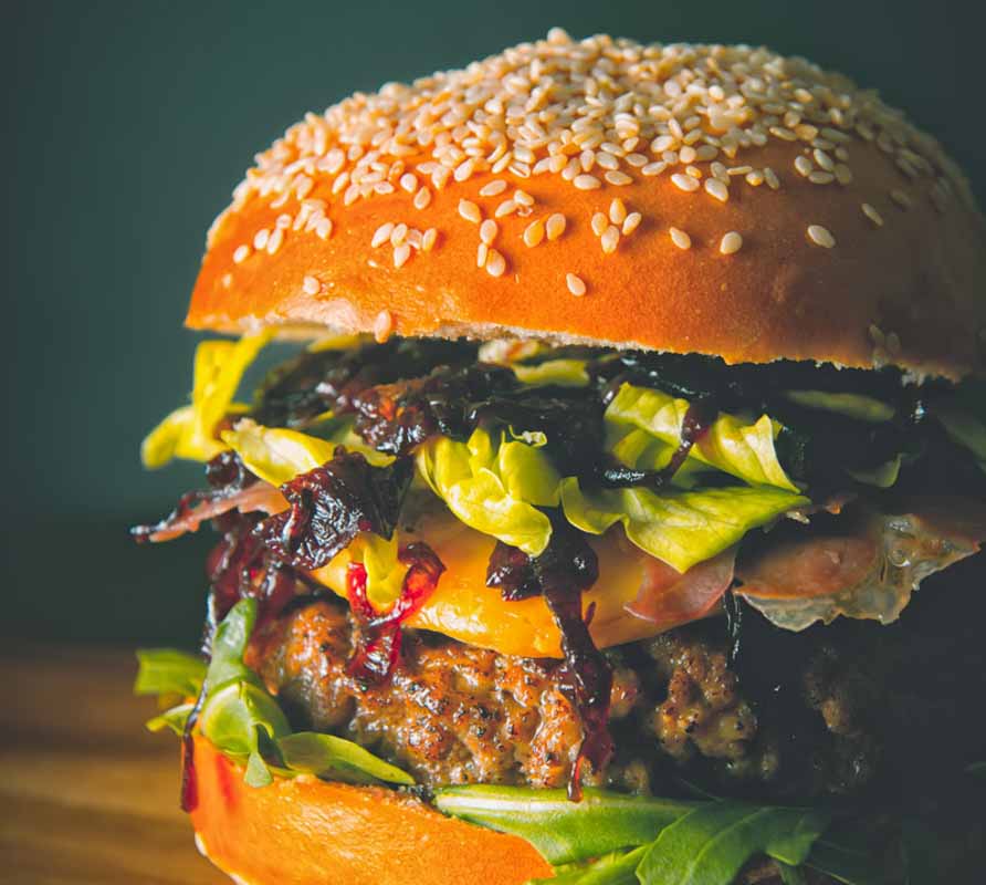 Veal Burger with Cheese.