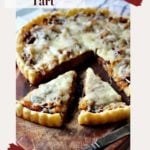 Caramelized onion tart Pinterest image.