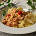 Ricotta Pasta Sauce with Italian Sausage and tomatoes