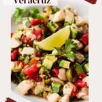 Halibut ceviche veracruz style.