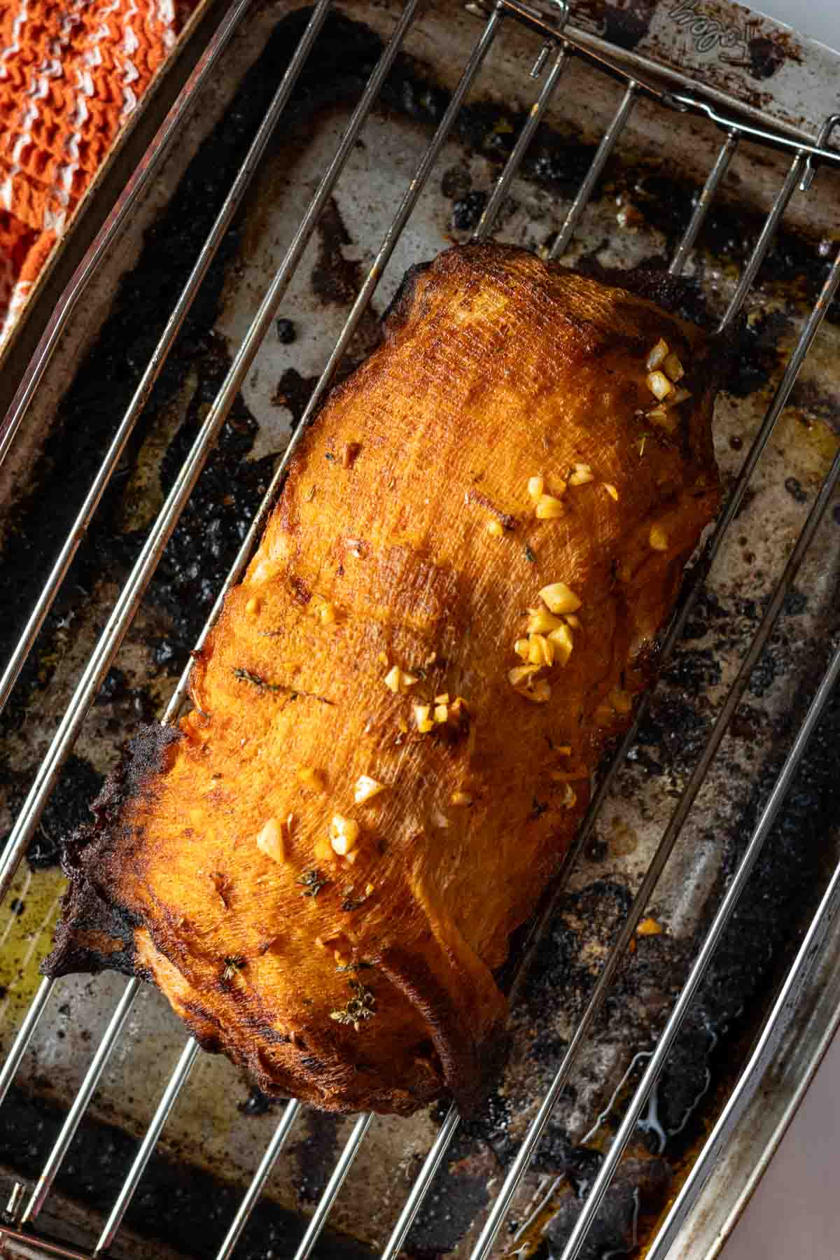 Step 5: A boneless turkey breast roast cooked in the oven.