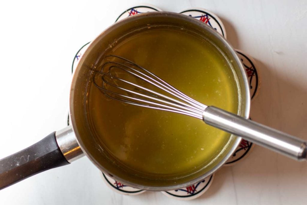 Orange syrup glaze for orange pound cakes