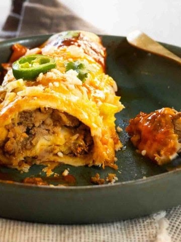 Enchilada Style Burritos.