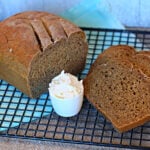 Molasses bread with sweet cream butter