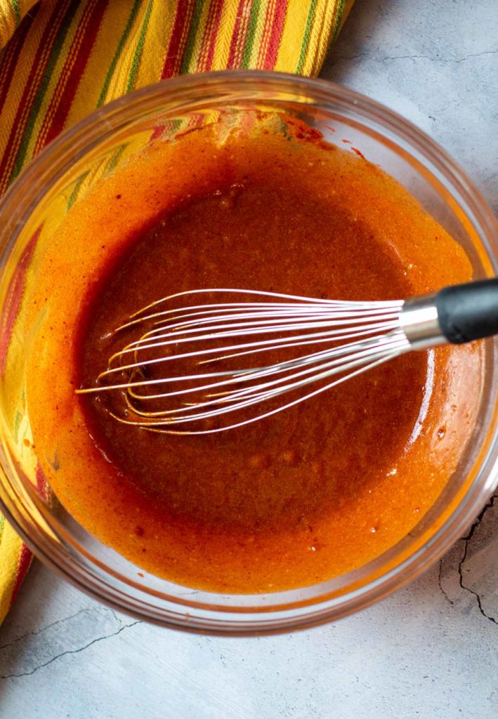 Sauce for baked chicken wings.