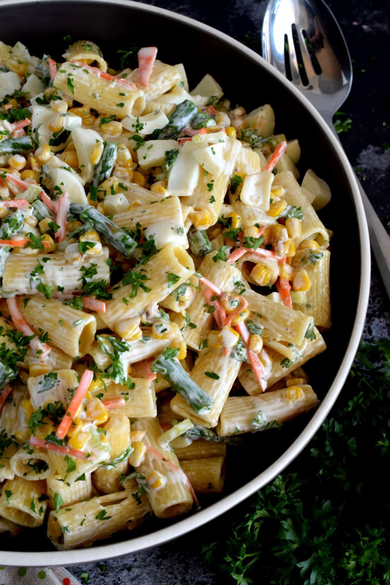 Asparagus and Egg Pasta Salad