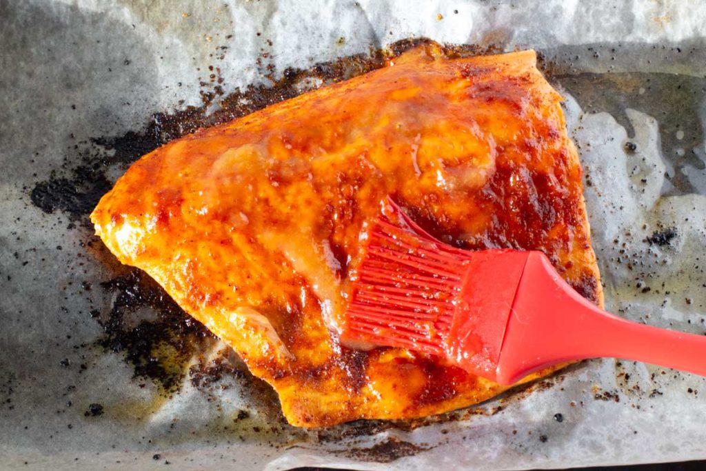 Basting salmon for Oven glazed salmon