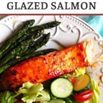 Easy peach jam glazed salmon recipe