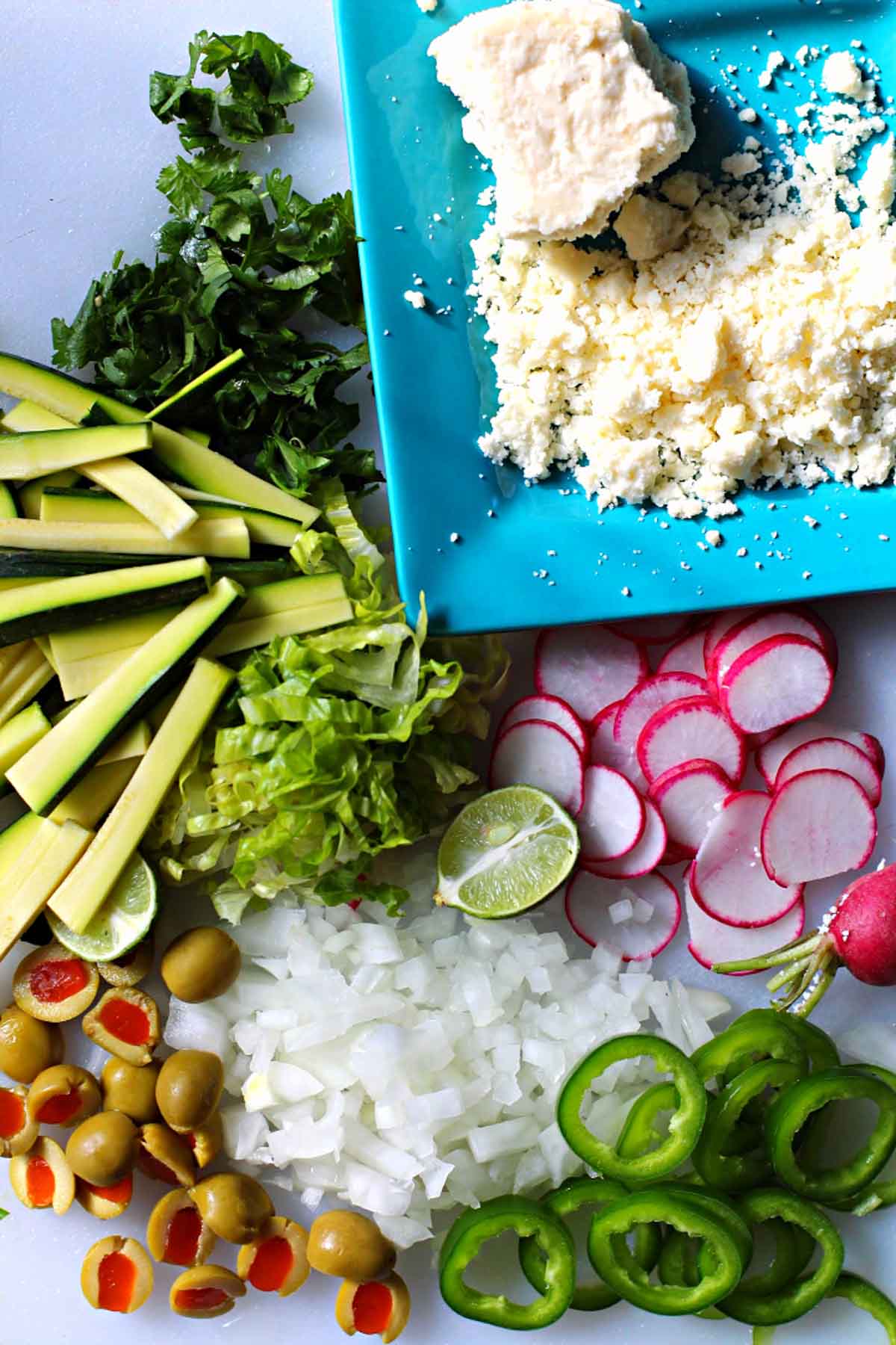 Ingrediens to make street style red chile folded enchiladas