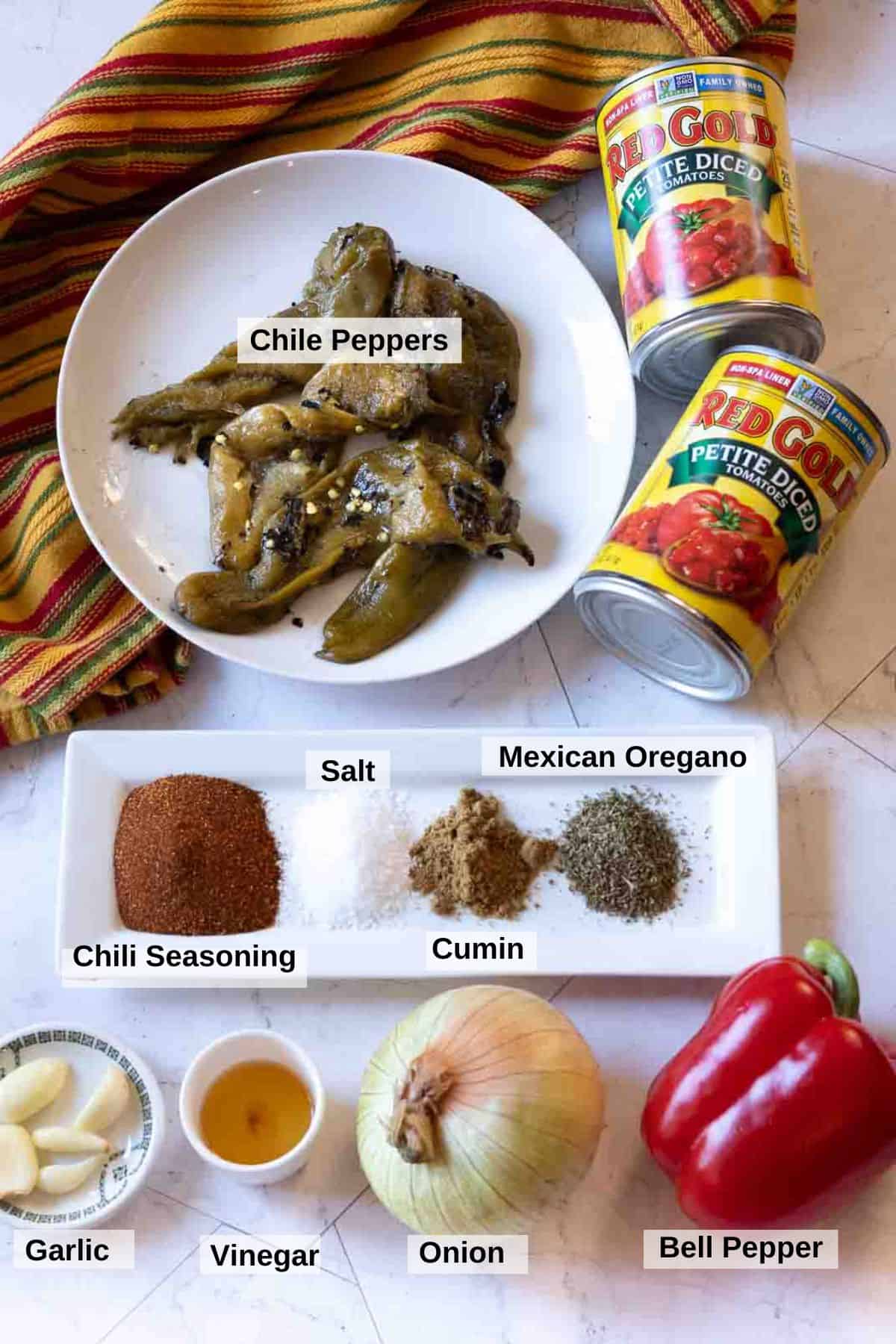 Ingredients to make sofrito for spicy meatloaf.