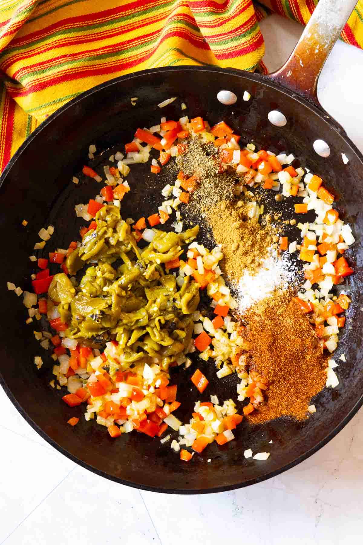 How to make sofrito for spicy meatloaf, step 2.