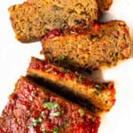 Spicy meatloaf made with sofrito.