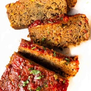 Spicy meatloaf made with sofrito.