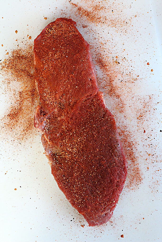 Brown sugar and paprika steak rub for a sirloin steak