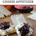 Easy goat cheese appetizer with raspberry jam