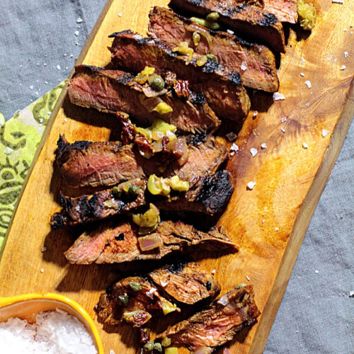 Spice-Rubbed Flank Steak With Corn-Chile Relish Recipe