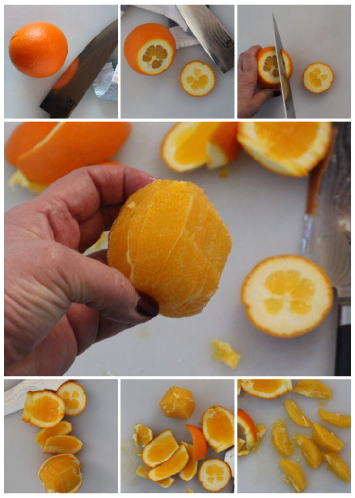 How to peel an orange to remove the white pith. How to supreme an orange.