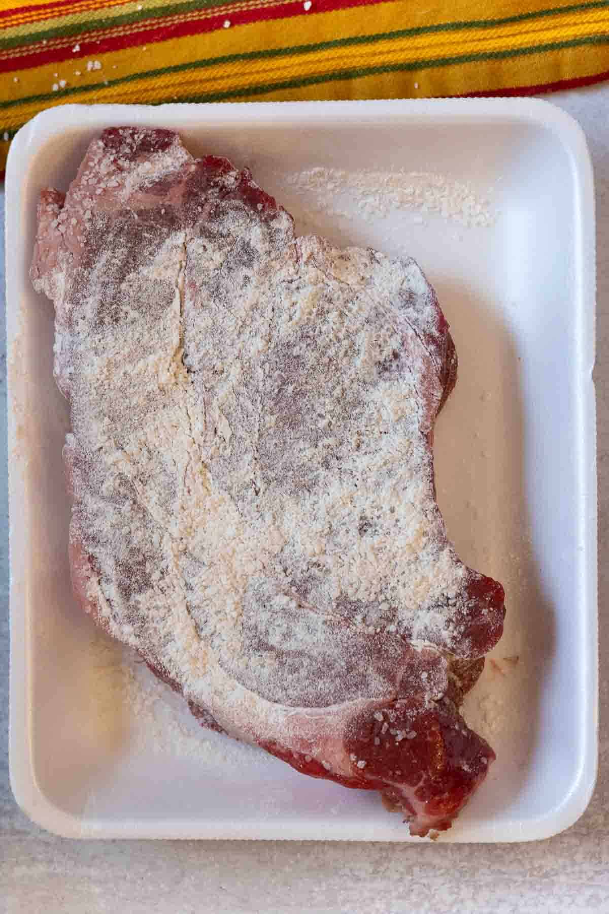 Preparing chuck roast to make roast beef tacos.
