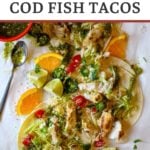 Fish tacos made with cod