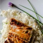 Black Cod with miso glaze served over coconut rice