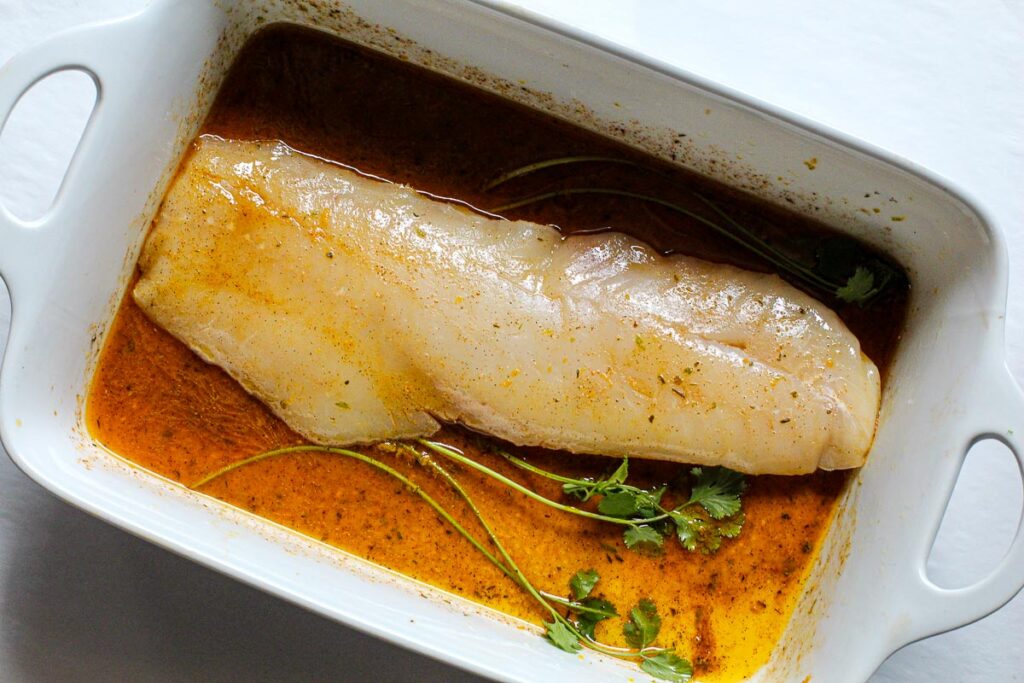 Marinade for fish tacos with cod