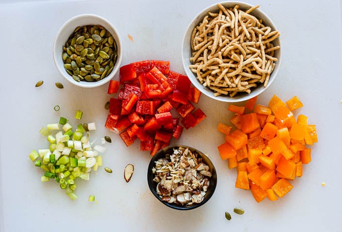 Ingredients for Asian lettuce salad
