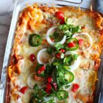 Chicken enchiladas with creamy tomato sauce