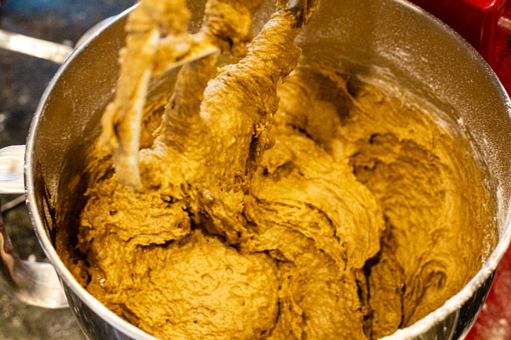 working with sticky dough for making bread