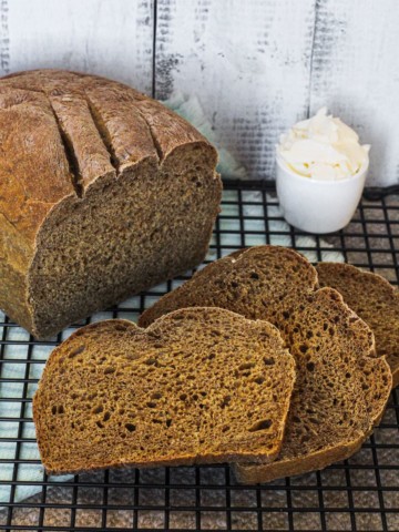 easy molasses bread with butter