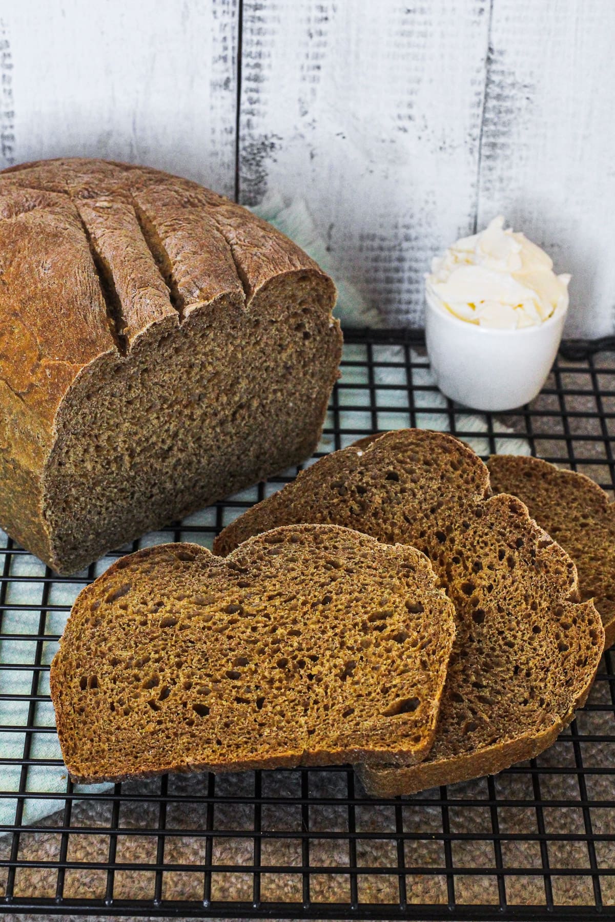 easy molasses bread with butter