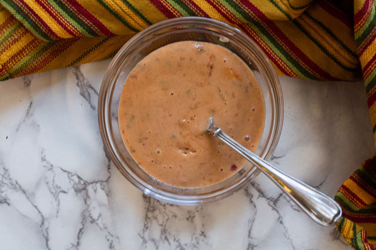 Queso made with velveeta and jarred chunky salsa