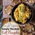 Fall pumpkin goat cheese appetizer