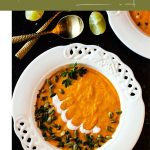 Spicy Sweet Potato Soup with Apples and Chipotle