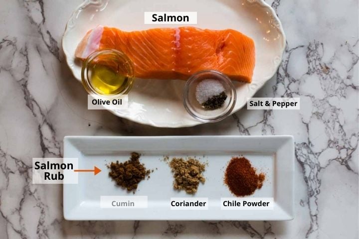 Ingredients for Mexican Salmon