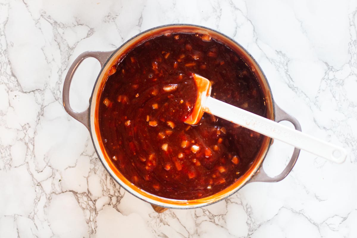 sweet and smoky homemade bbq sauce.